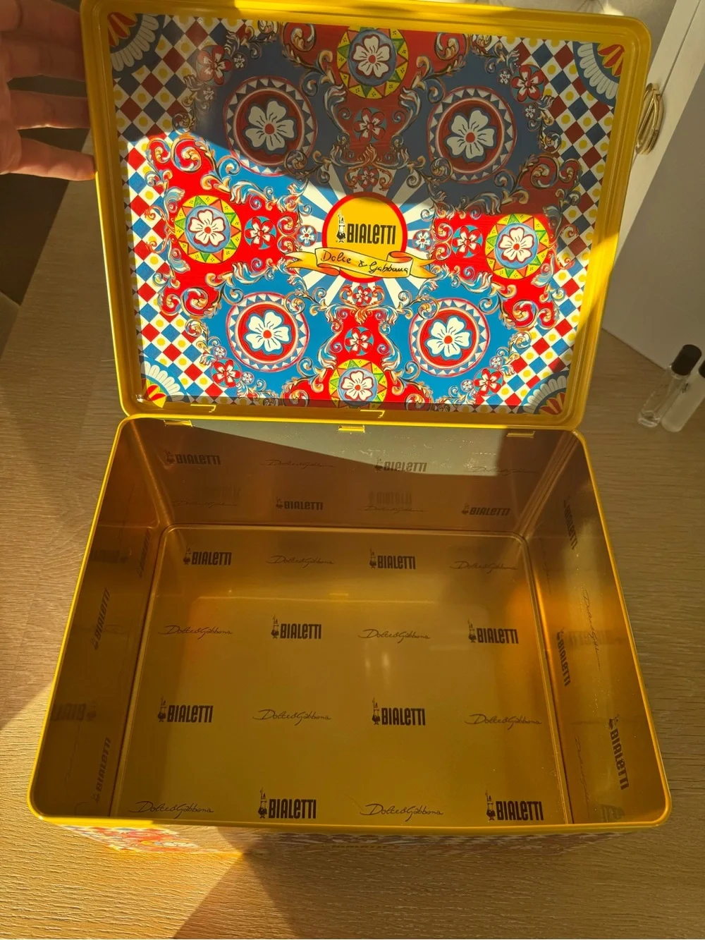 Dolce & Gabbana Decorative Multicolor Tin Storage Box